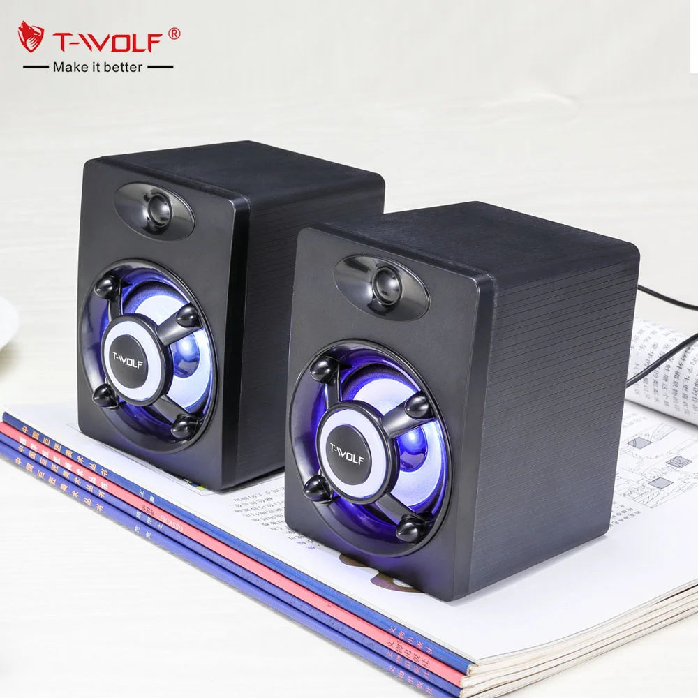 Altavoz Gaming T-WOLF S1 Mini USB 2.0 SONIDO POTENTE Para tu setup